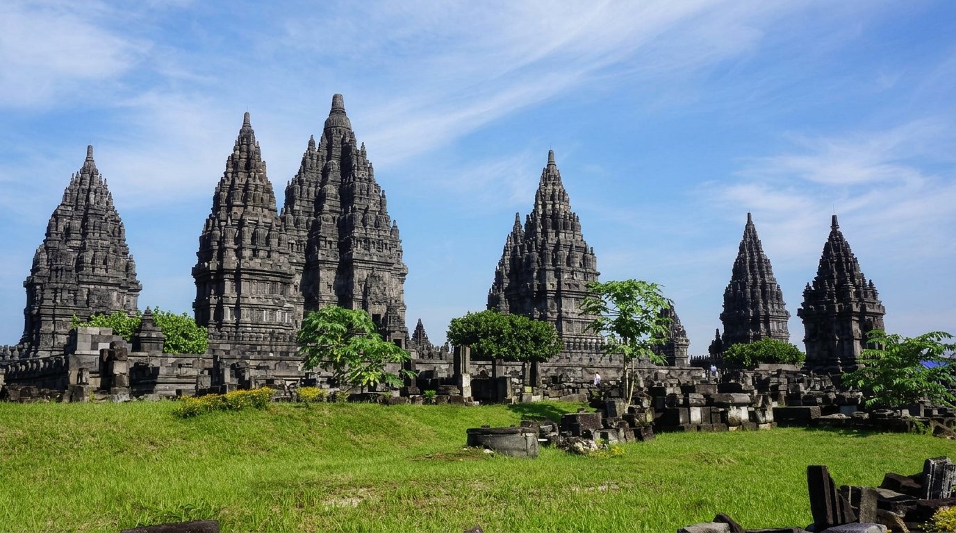 Take in the beauty of the Prambanan Temple complex.