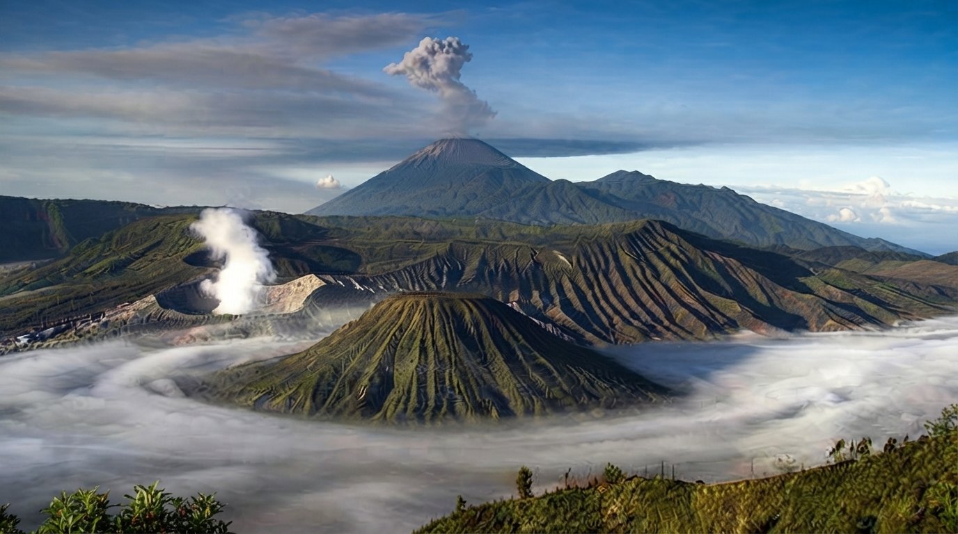 Witness the legendary Bromo volcano sunrise from an exclusive jeep vantage point