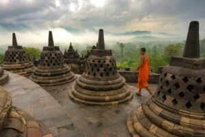 Exploring Indonesia's Famous Borobudur Temple on a Cruise Shore Excursion